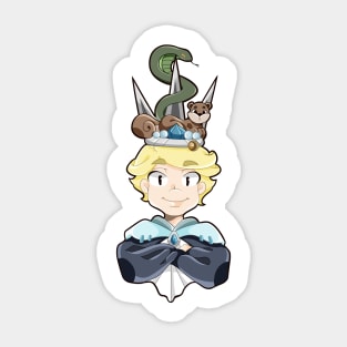 Man blonde character Sticker